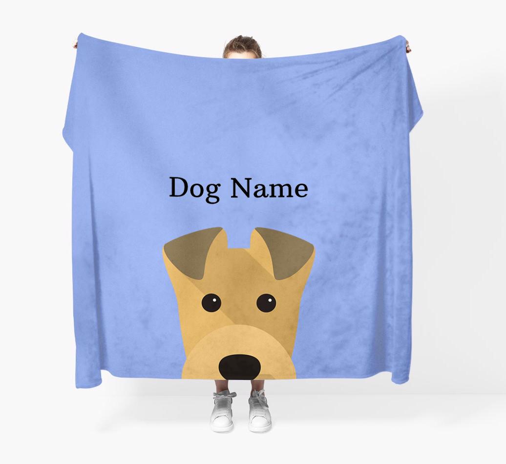 'Peeking Icon' - Personalized {breedFullName} Blanket