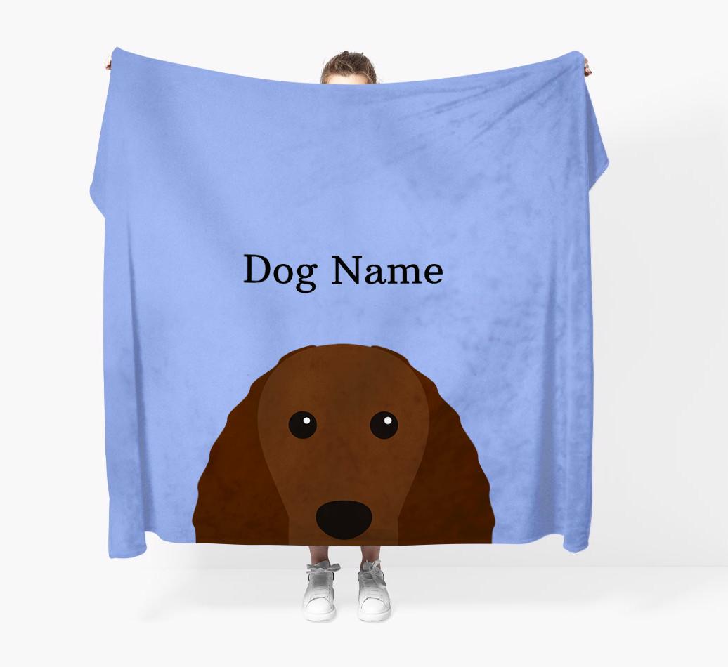 'Peeking Icon' - Personalized {breedFullName} Blanket