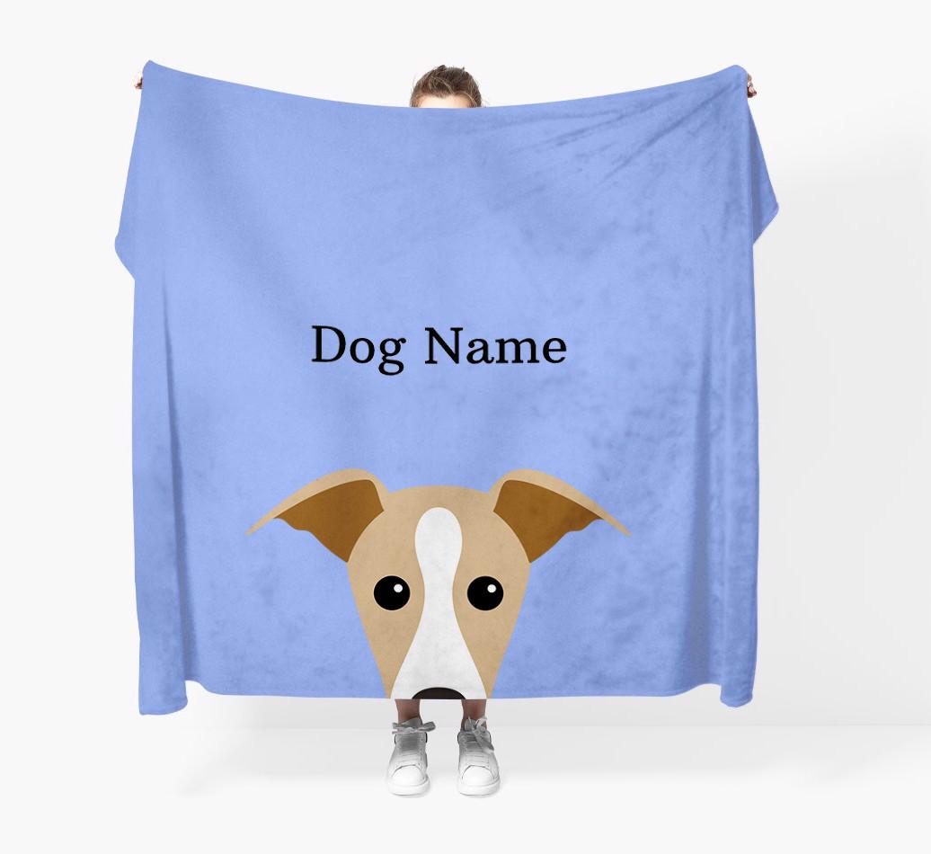 'Peeking Icon' - Personalized {breedFullName} Blanket