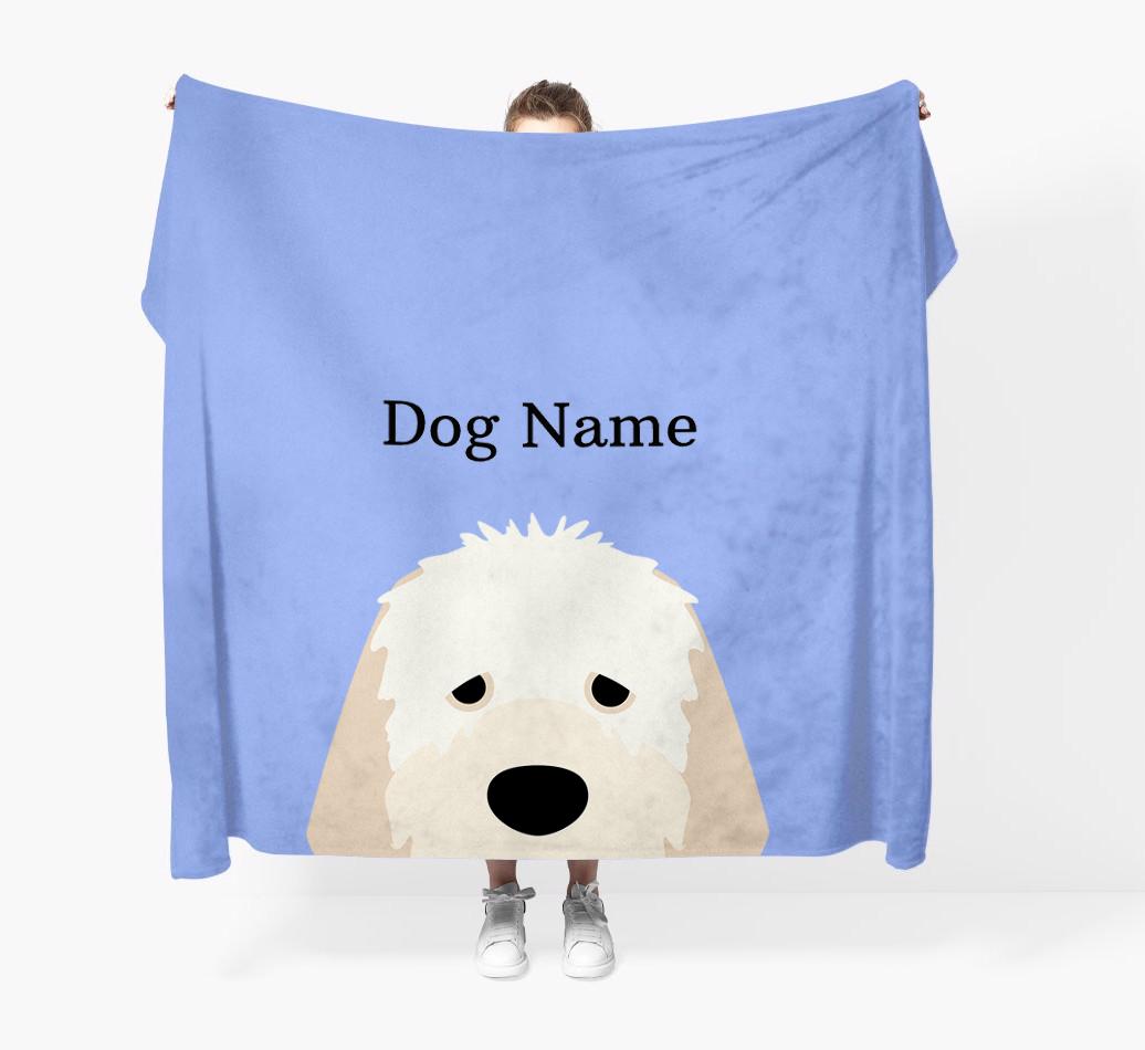 'Peeking Icon' - Personalized {breedFullName} Blanket