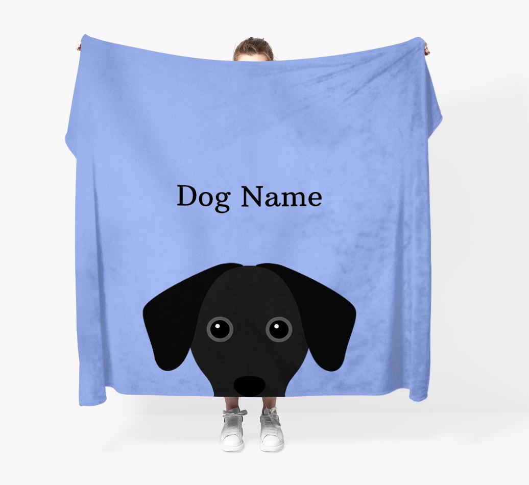 'Peeking Icon' - Personalized {breedFullName} Blanket