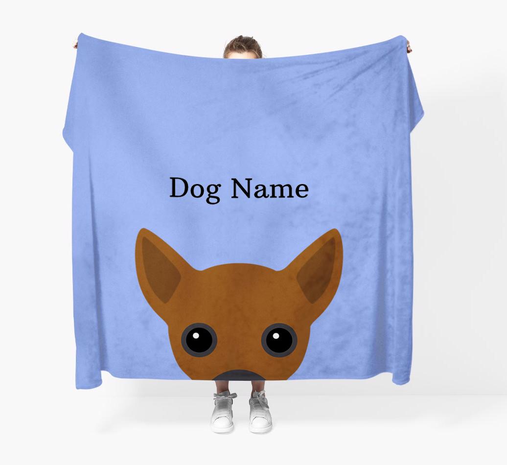 'Peeking Icon' - Personalized {breedFullName} Blanket