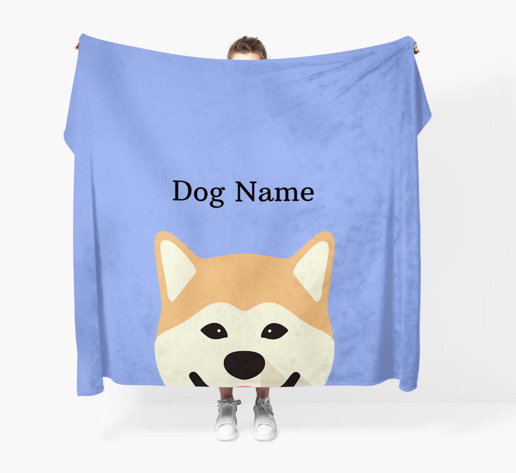 'Peeking Icon' - Personalized {breedFullName} Blanket