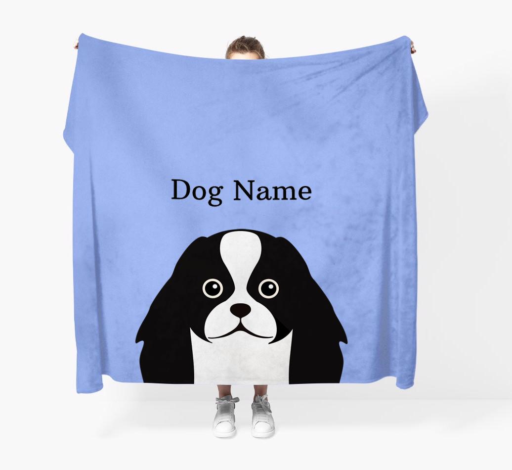 'Peeking Icon' - Personalized {breedFullName} Blanket