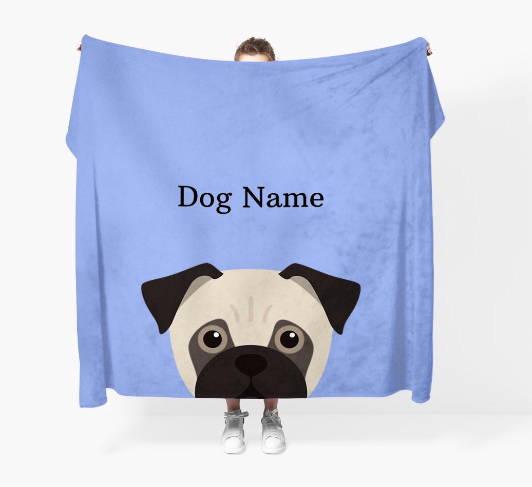 'Peeking Icon' - Personalized {breedFullName} Blanket