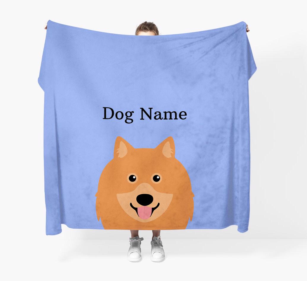 'Peeking Icon' - Personalized {breedFullName} Blanket