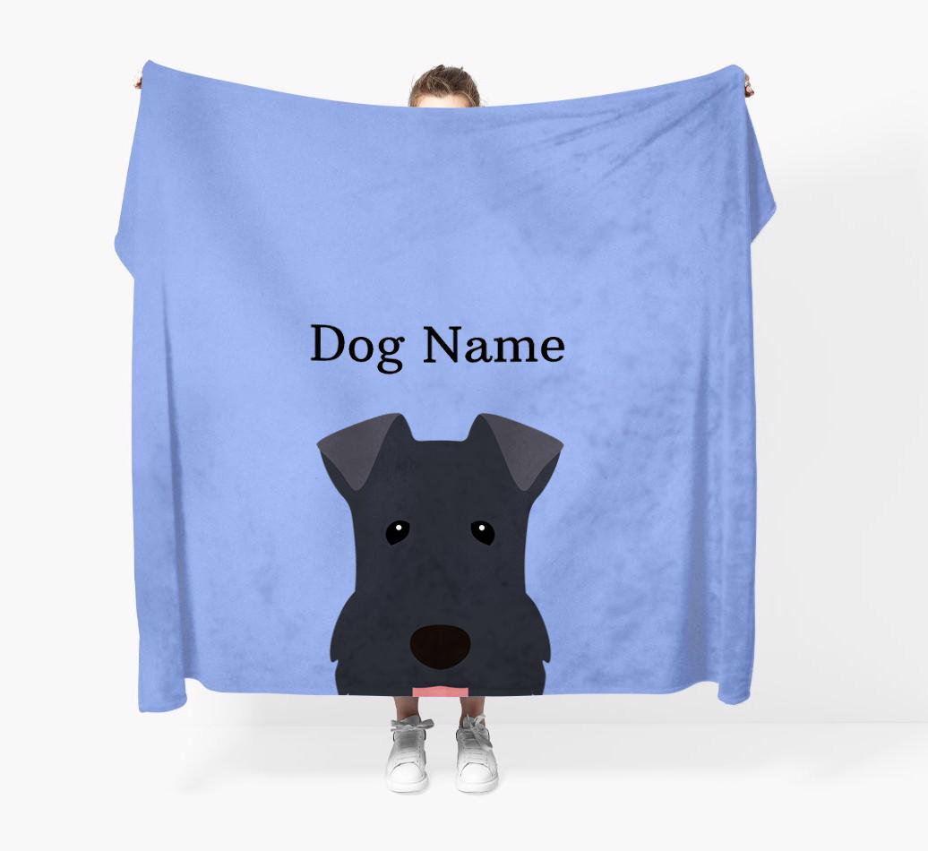 'Peeking Icon' - Personalized {breedFullName} Blanket