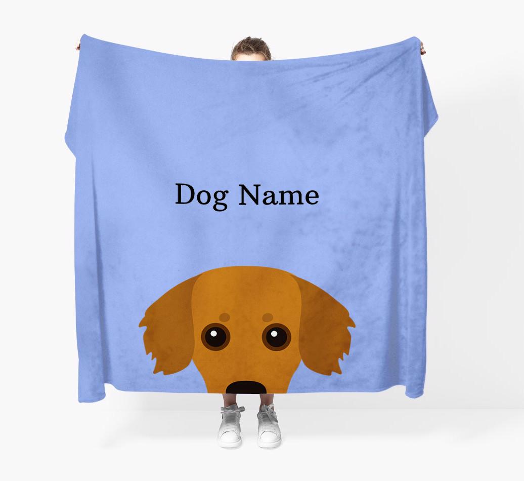 'Peeking Icon' - Personalized {breedFullName} Blanket