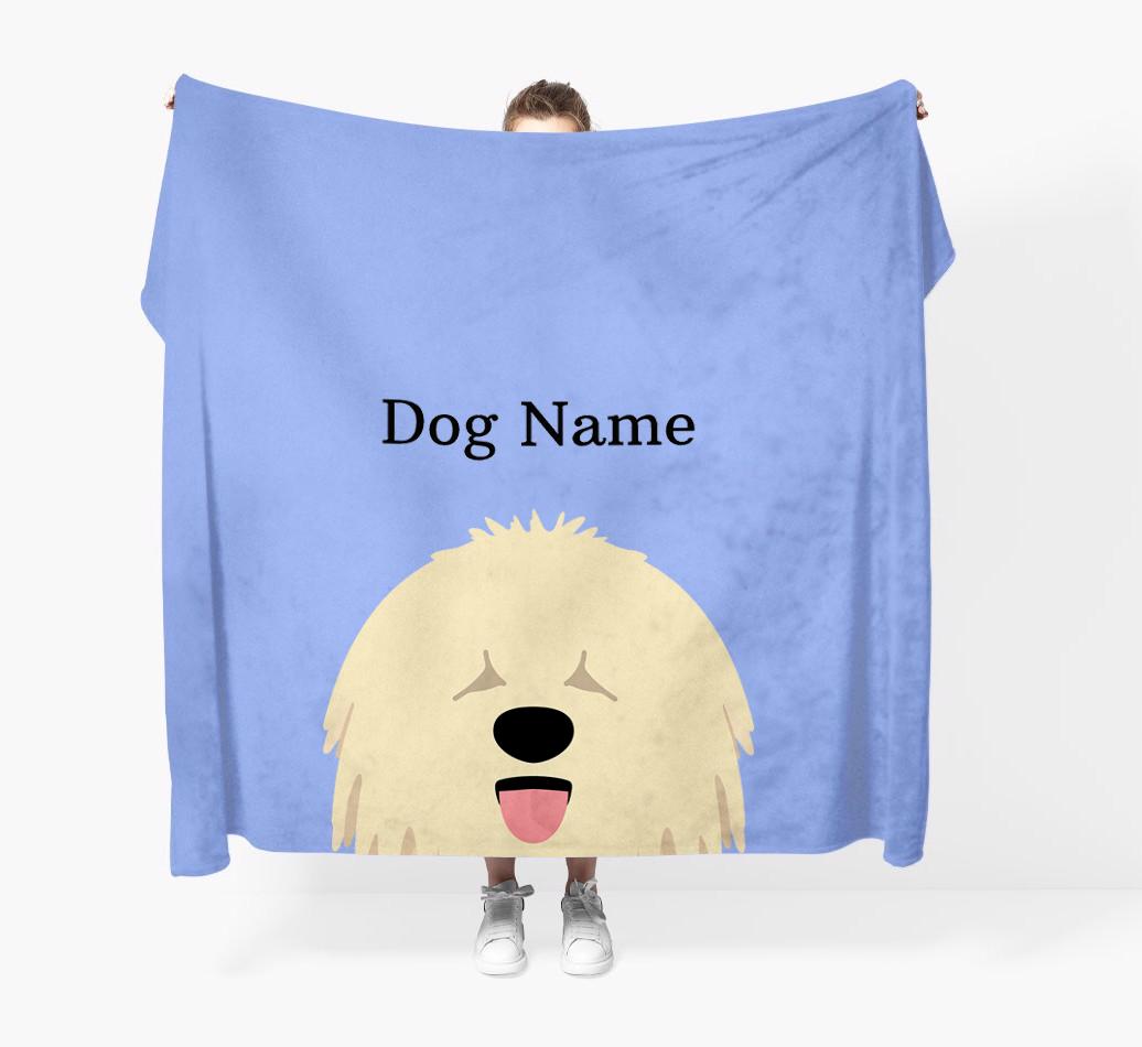 'Peeking Icon' - Personalized {breedFullName} Blanket