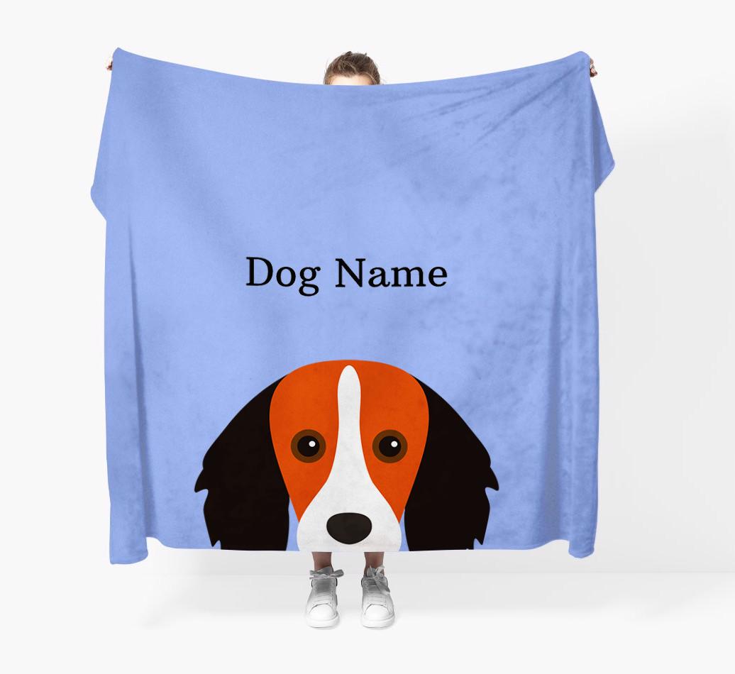 'Peeking Icon' - Personalized {breedFullName} Blanket