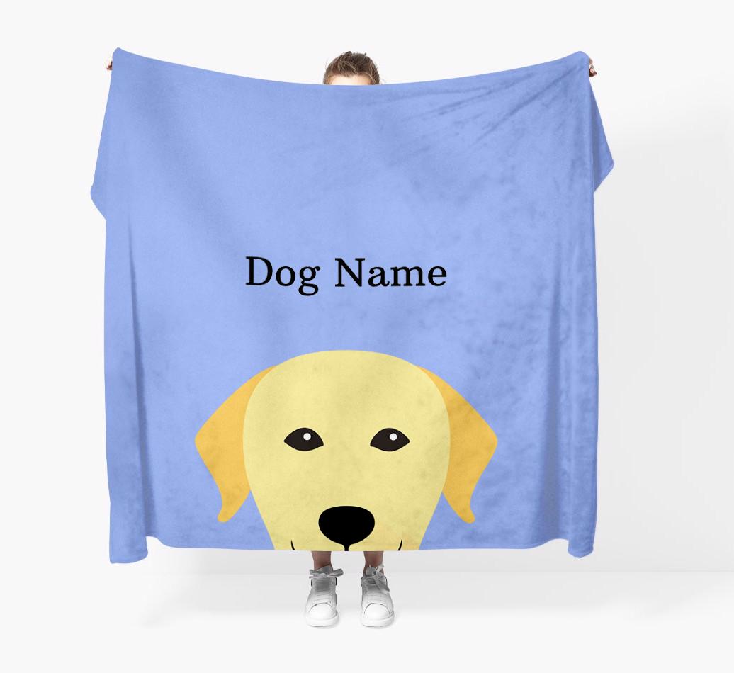 'Peeking Icon' - Personalized {breedFullName} Blanket