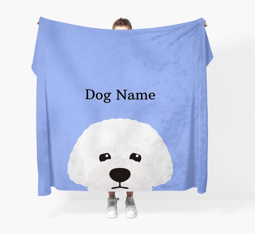 'Peeking Icon' - Personalized {breedFullName} Blanket