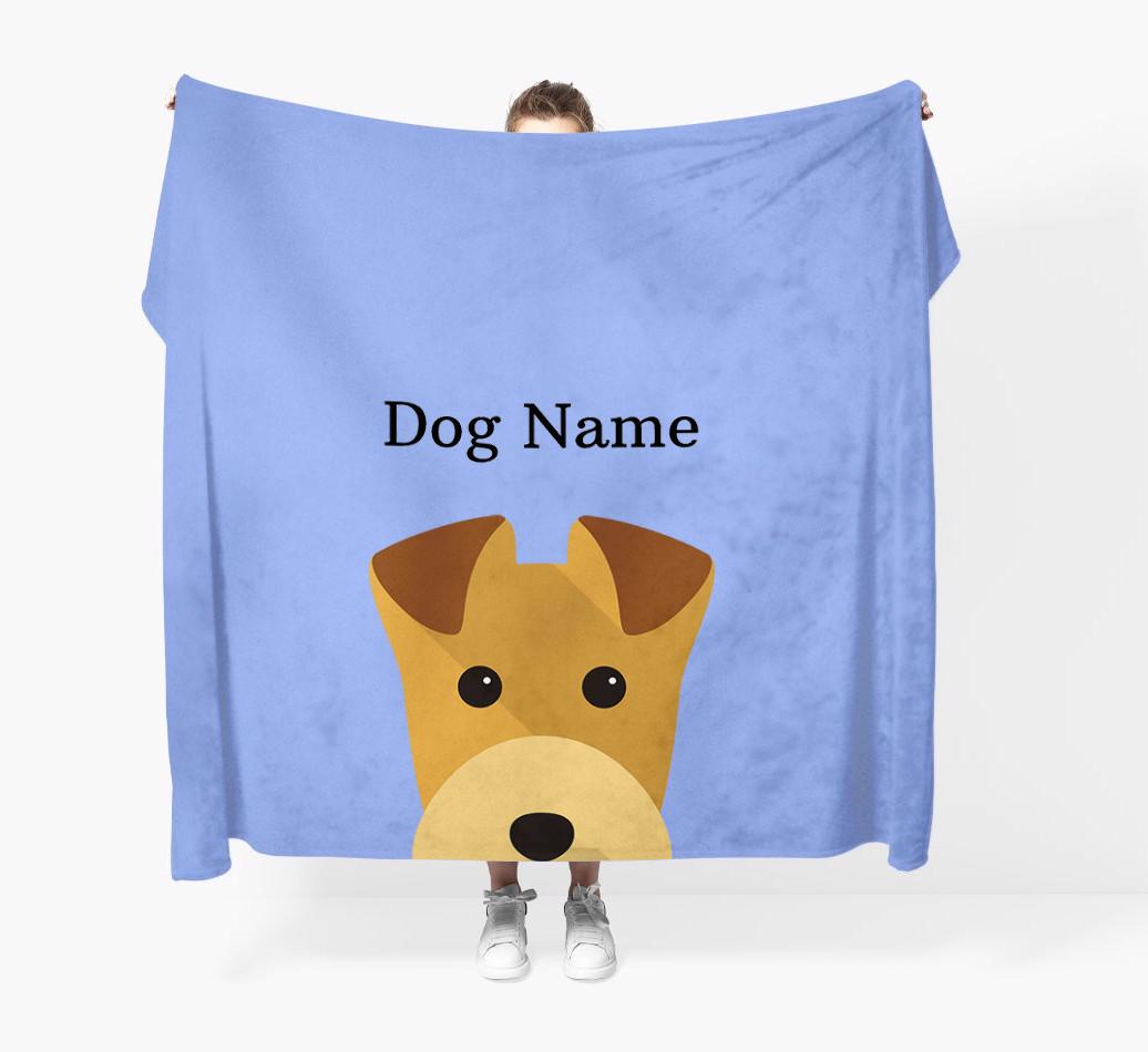 'Peeking Icon' - Personalized {breedFullName} Blanket