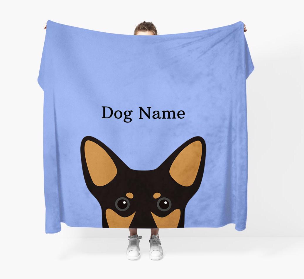 'Peeking Icon' - Personalized {breedFullName} Blanket