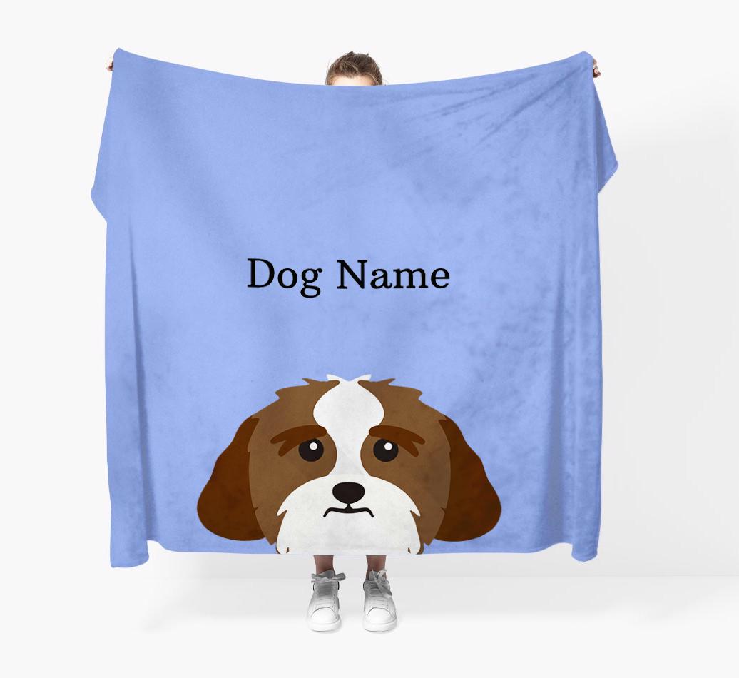 'Peeking Icon' - Personalized {breedFullName} Blanket