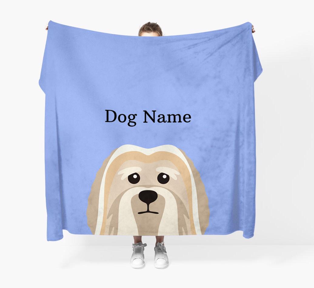 'Peeking Icon' - Personalized {breedFullName} Blanket