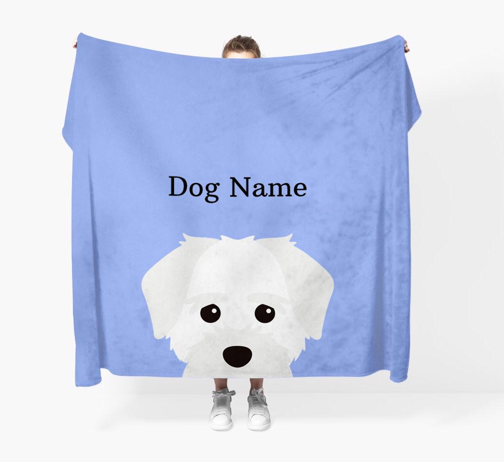 'Peeking Icon' - Personalized {breedFullName} Blanket