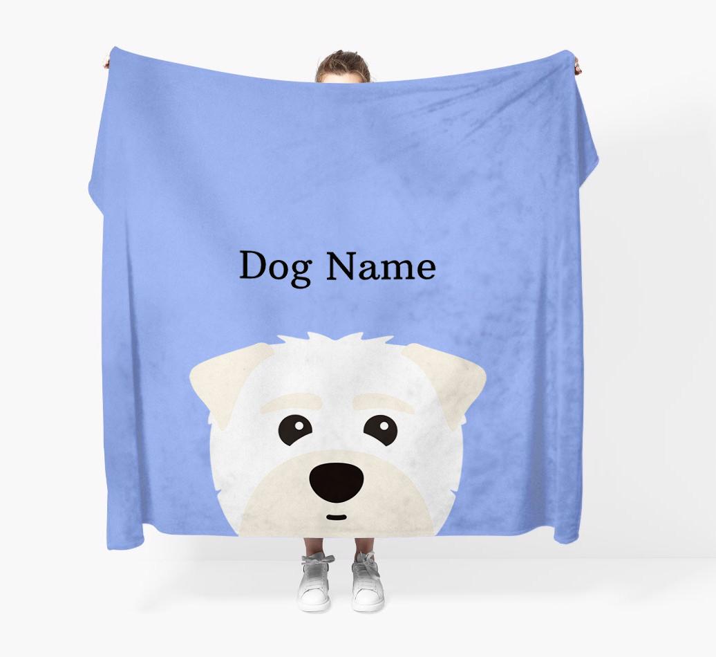 'Peeking Icon' - Personalized {breedFullName} Blanket