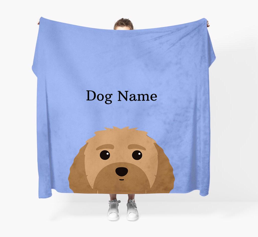 'Peeking Icon' - Personalized {breedFullName} Blanket
