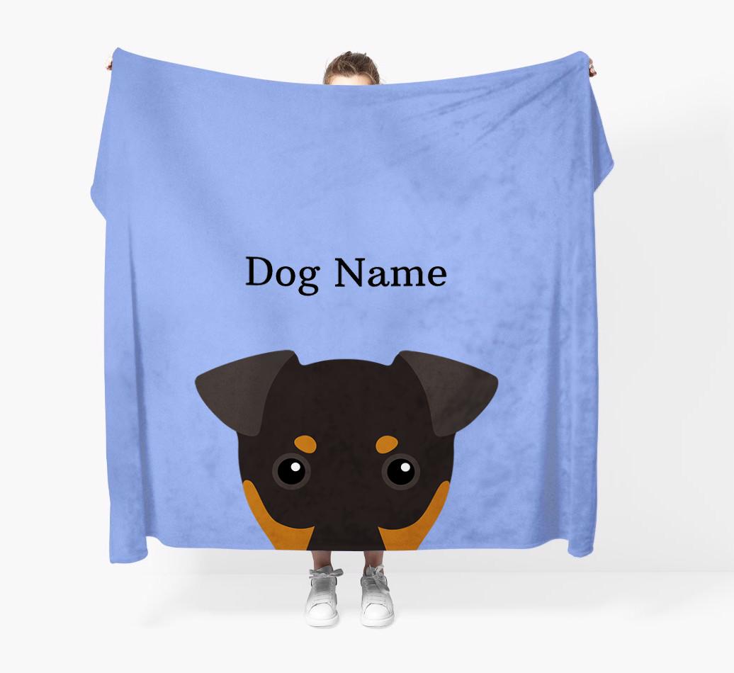 'Peeking Icon' - Personalized {breedFullName} Blanket