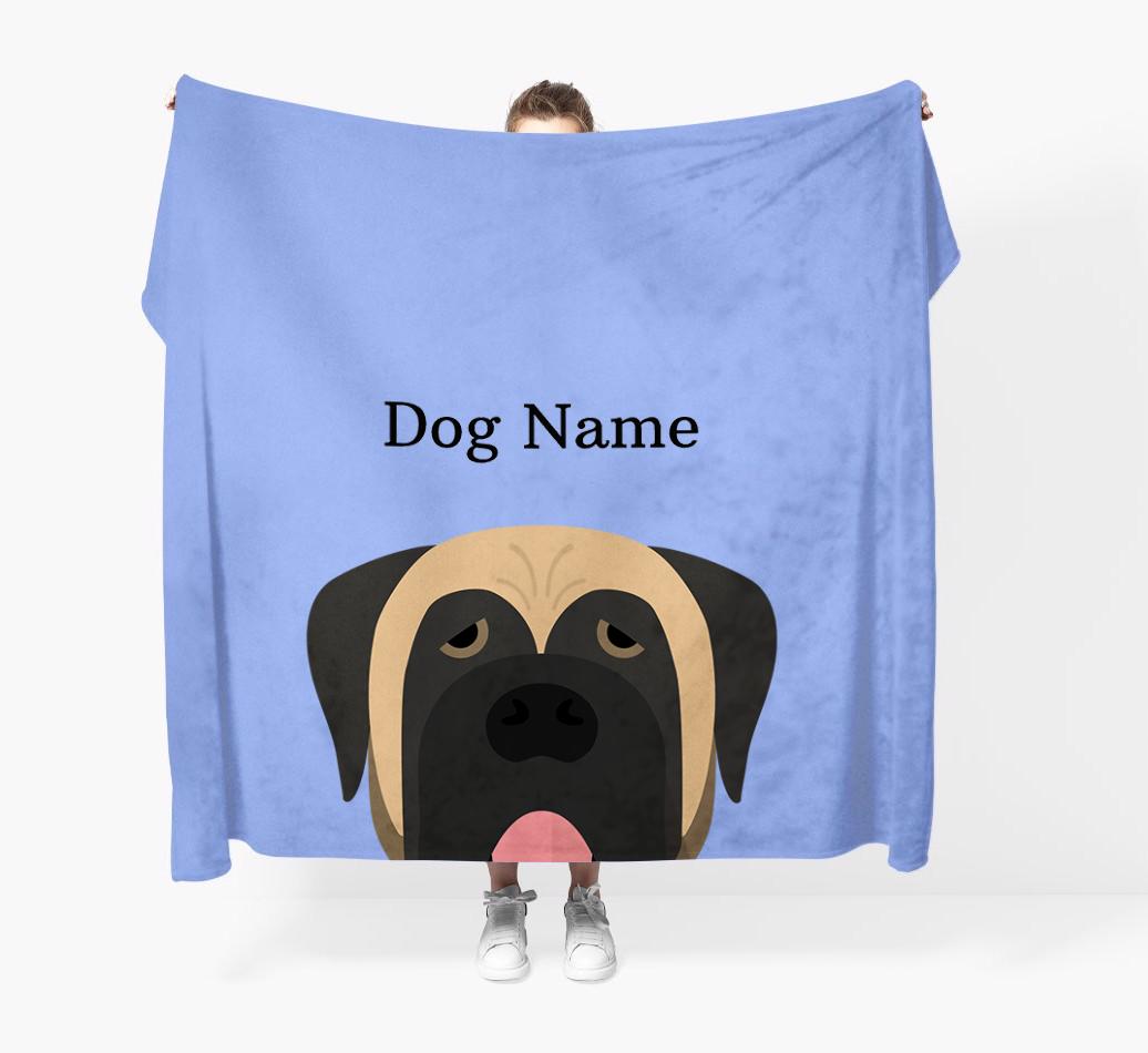 'Peeking Icon' - Personalized {breedFullName} Blanket