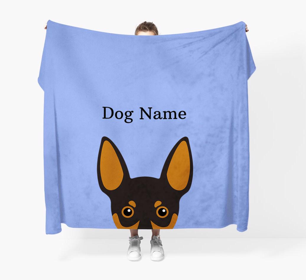 'Peeking Icon' - Personalized {breedFullName} Blanket