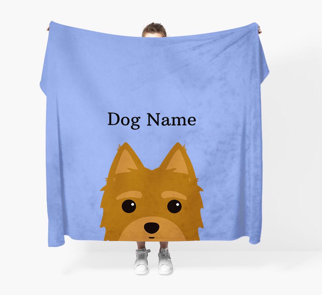 'Peeking Icon' - Personalized {breedFullName} Blanket