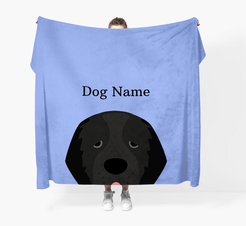 'Peeking Icon' - Personalized {breedFullName} Blanket
