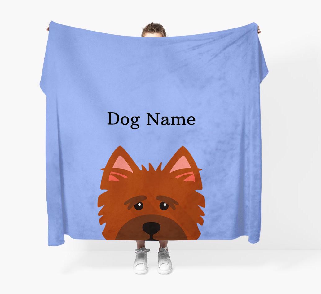 'Peeking Icon' - Personalized {breedFullName} Blanket
