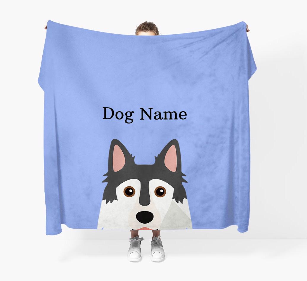 'Peeking Icon' - Personalized {breedFullName} Blanket