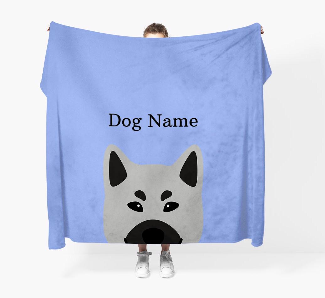 'Peeking Icon' - Personalized {breedFullName} Blanket
