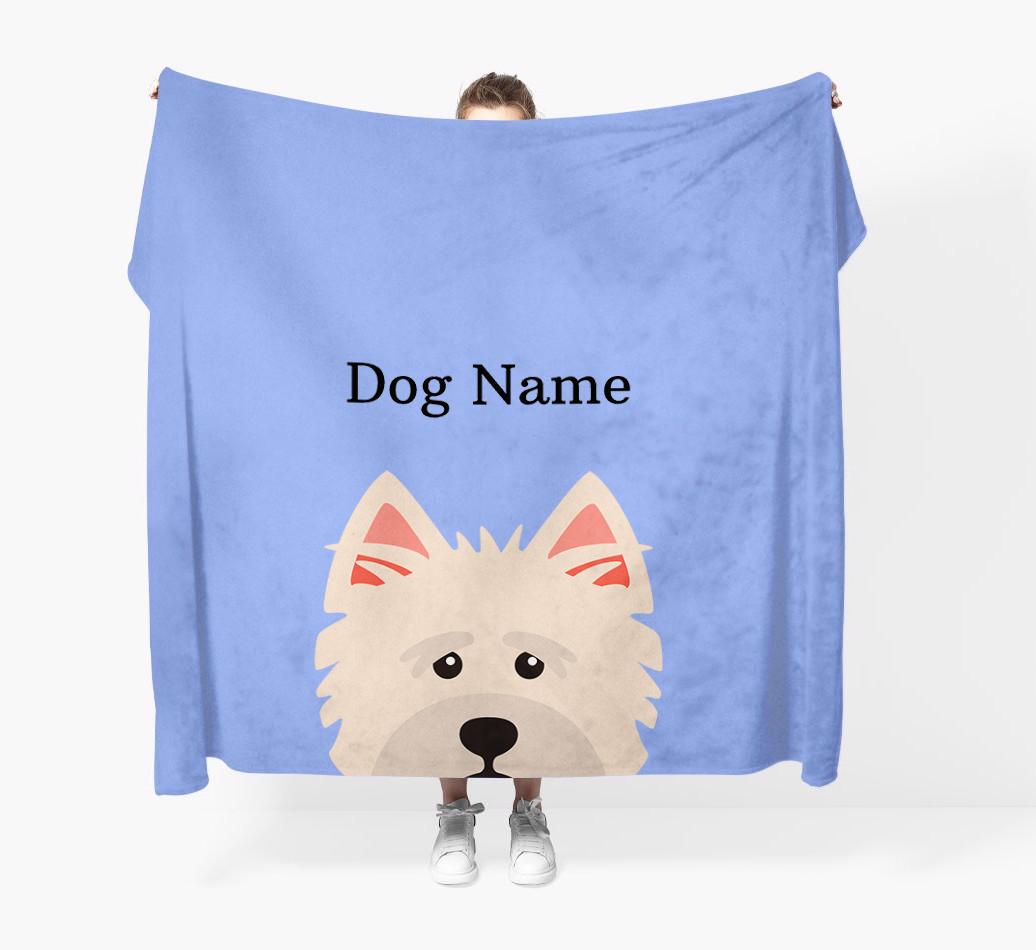 'Peeking Icon' - Personalized {breedFullName} Blanket