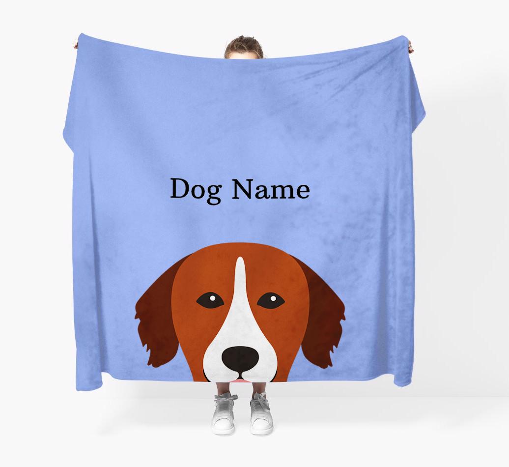 'Peeking Icon' - Personalized {breedFullName} Blanket