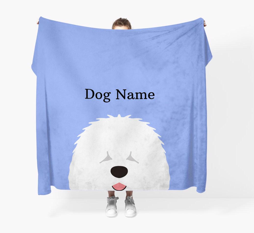'Peeking Icon' - Personalized {breedFullName} Blanket
