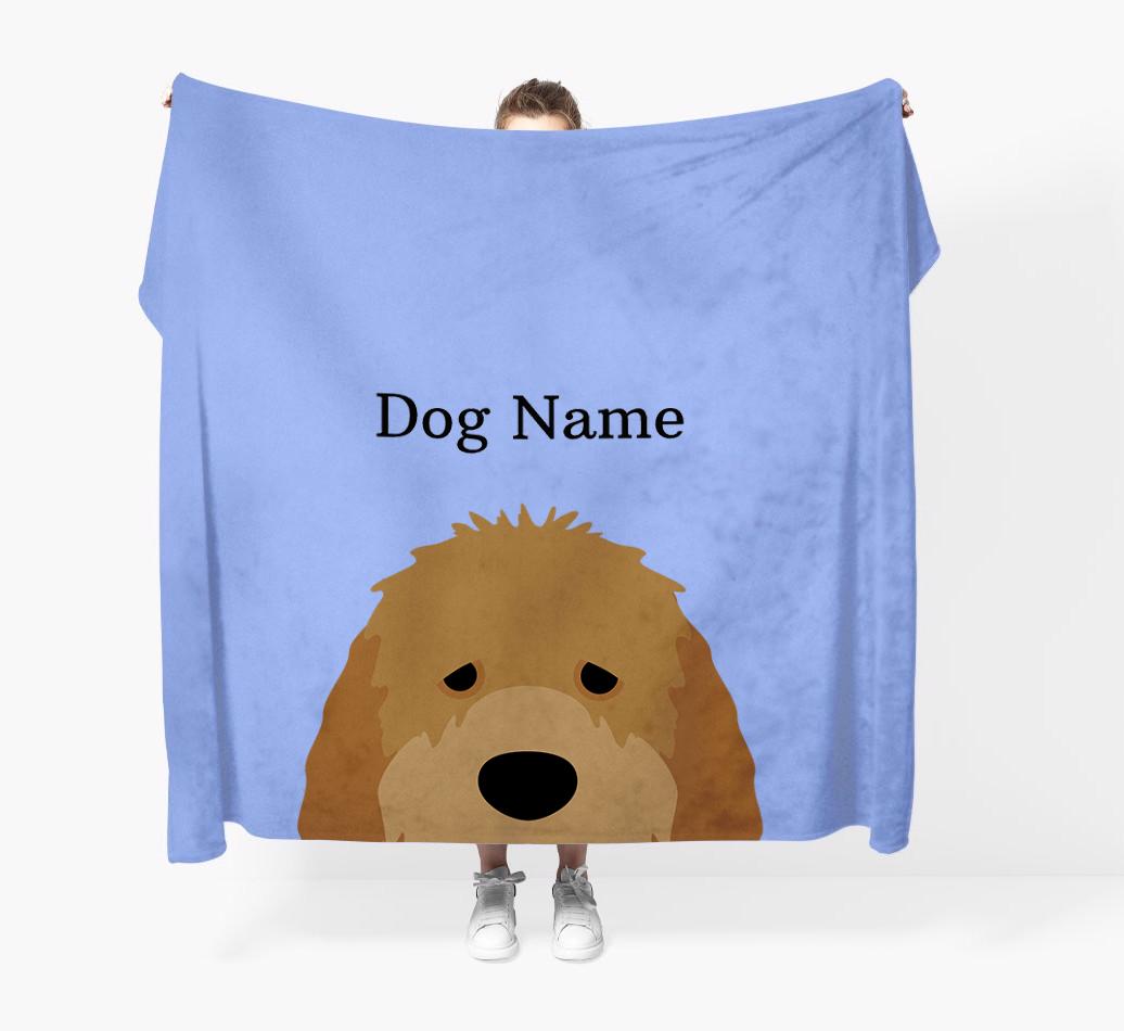 'Peeking Icon' - Personalized {breedFullName} Blanket