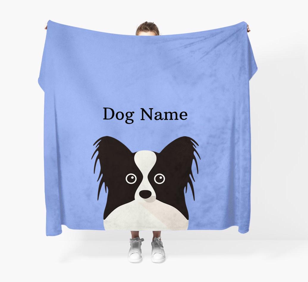 'Peeking Icon' - Personalized {breedFullName} Blanket