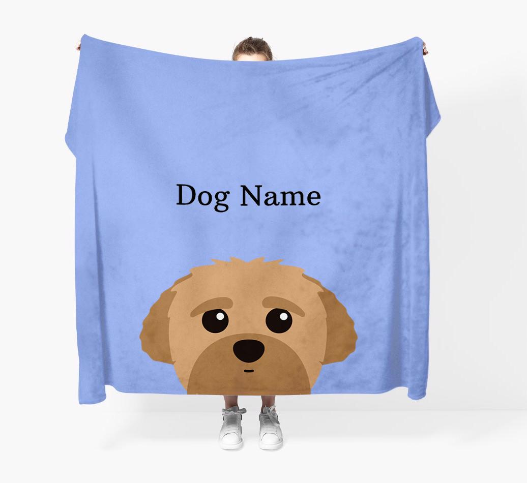 'Peeking Icon' - Personalized {breedFullName} Blanket