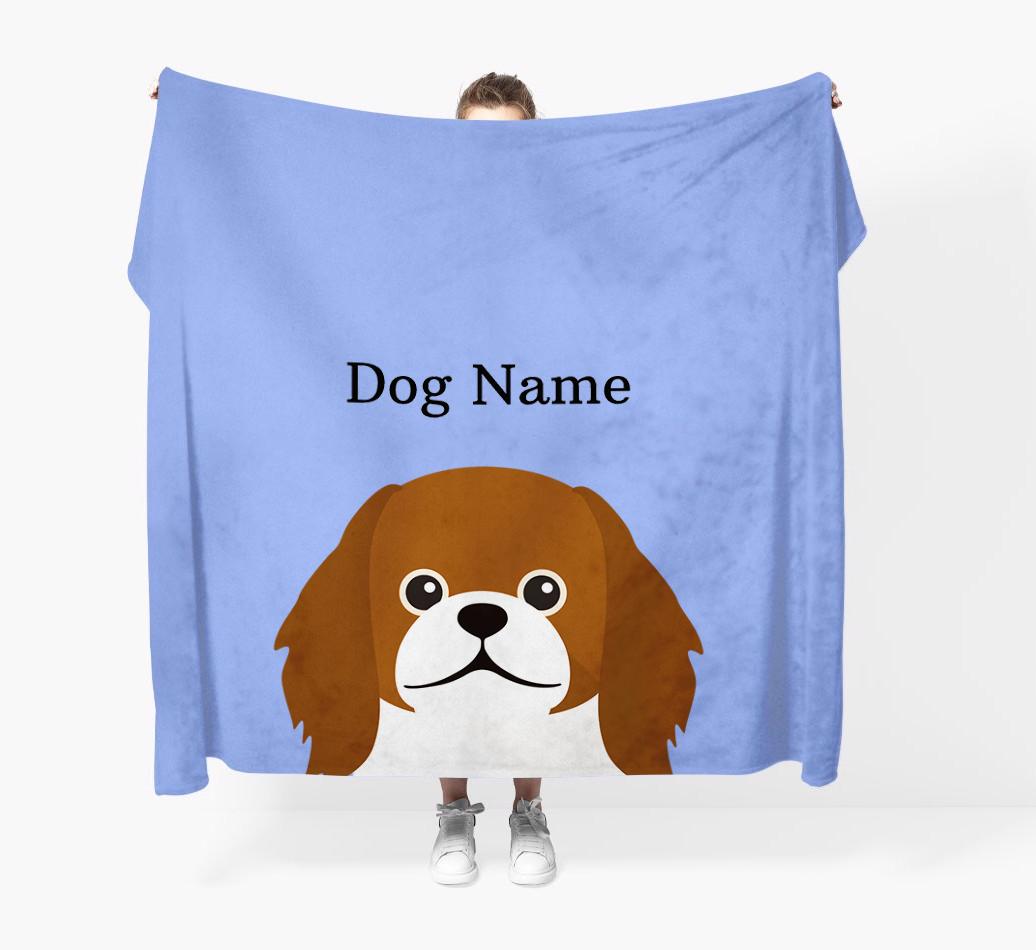 'Peeking Icon' - Personalized {breedFullName} Blanket