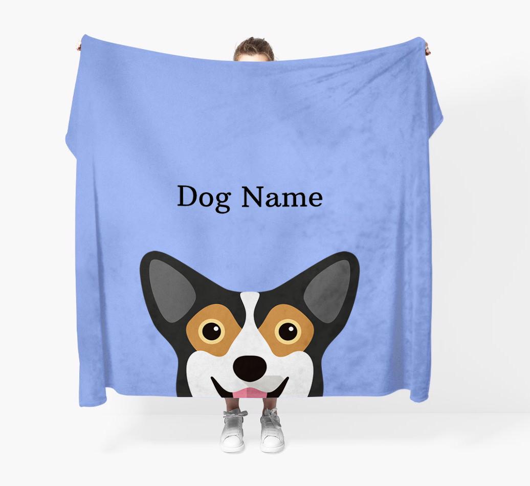 'Peeking Icon' - Personalized {breedFullName} Blanket