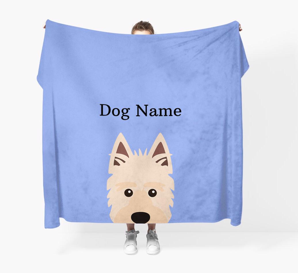 'Peeking Icon' - Personalized {breedFullName} Blanket