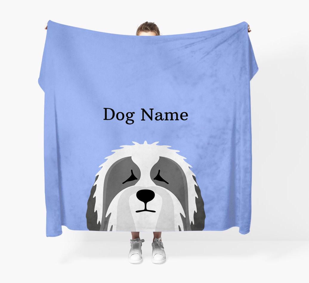 'Peeking Icon' - Personalized {breedFullName} Blanket