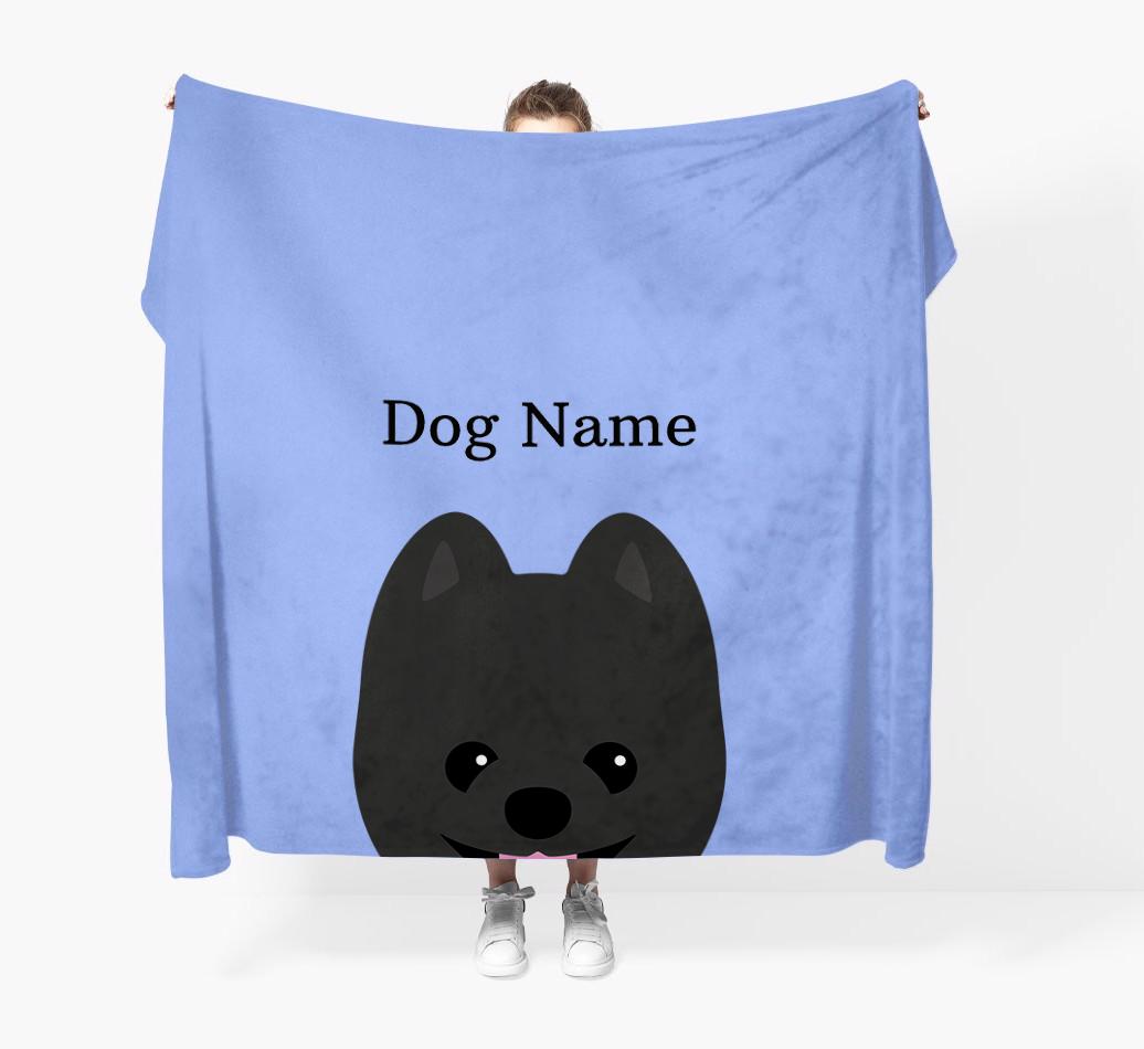 'Peeking Icon' - Personalized {breedFullName} Blanket