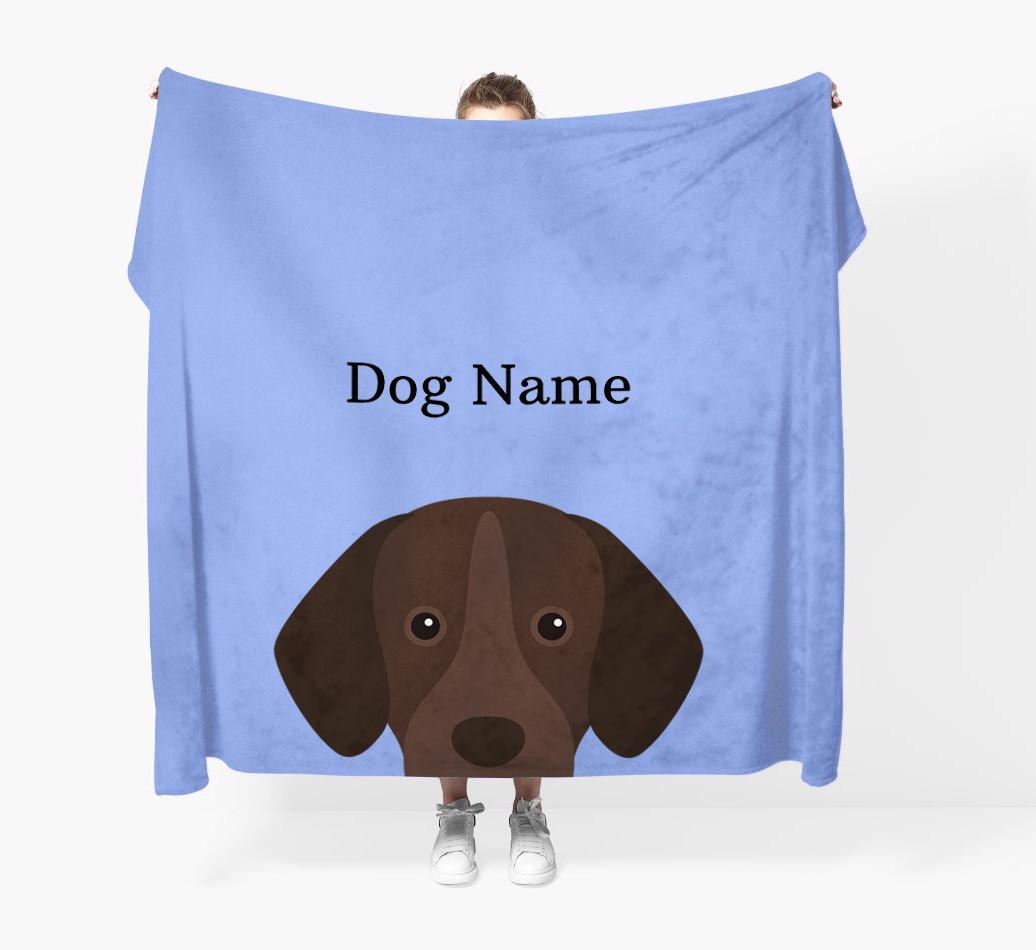 'Peeking Icon' - Personalized {breedFullName} Blanket