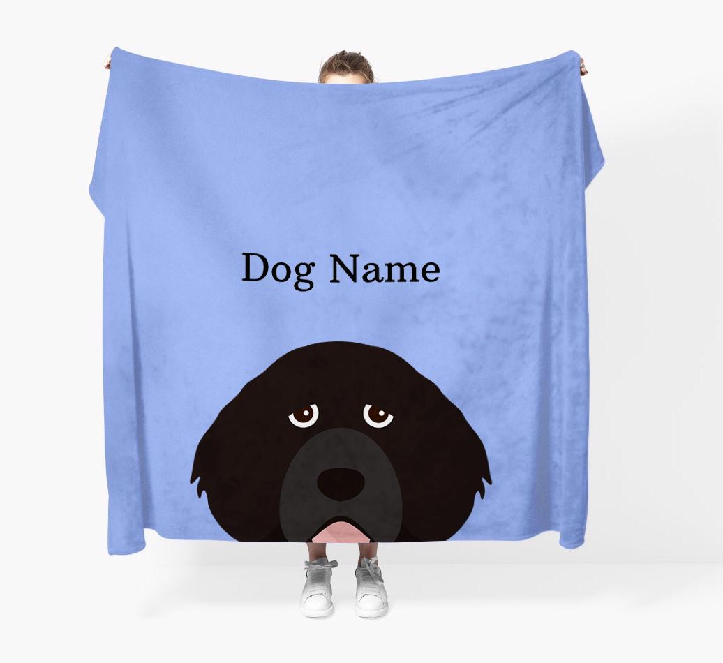 'Peeking Icon' - Personalized {breedFullName} Blanket
