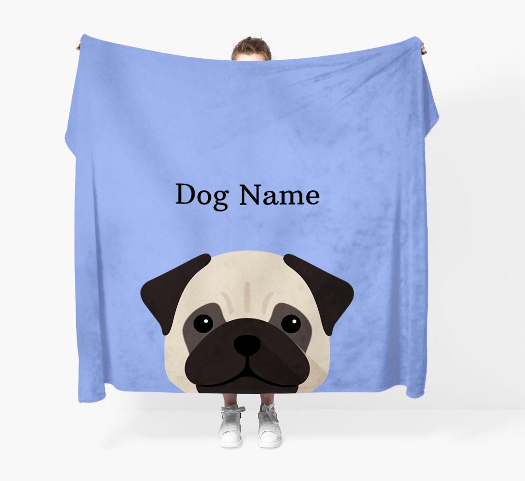 'Peeking Icon' - Personalized {breedFullName} Blanket