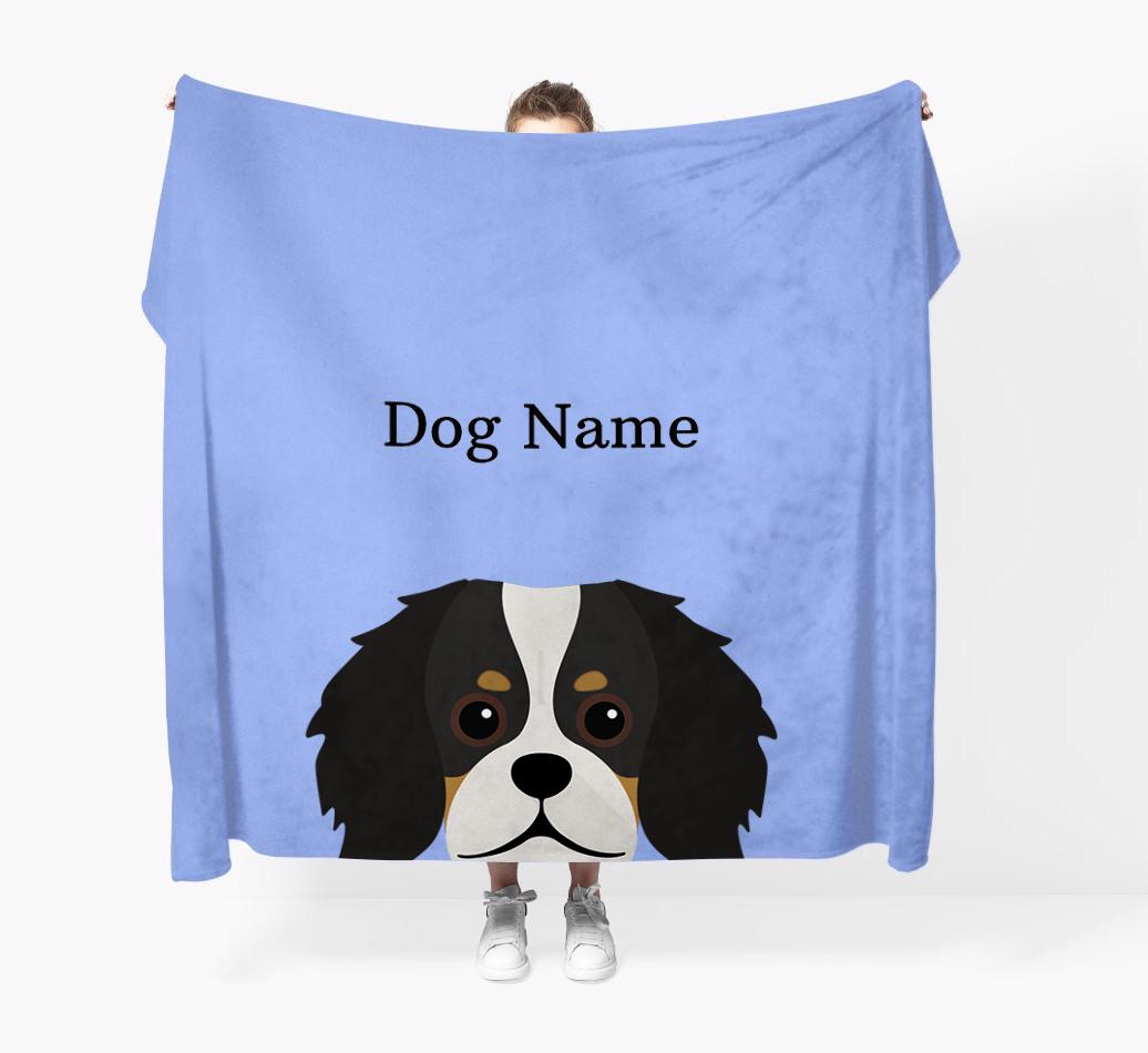 'Peeking Icon' - Personalized {breedFullName} Blanket