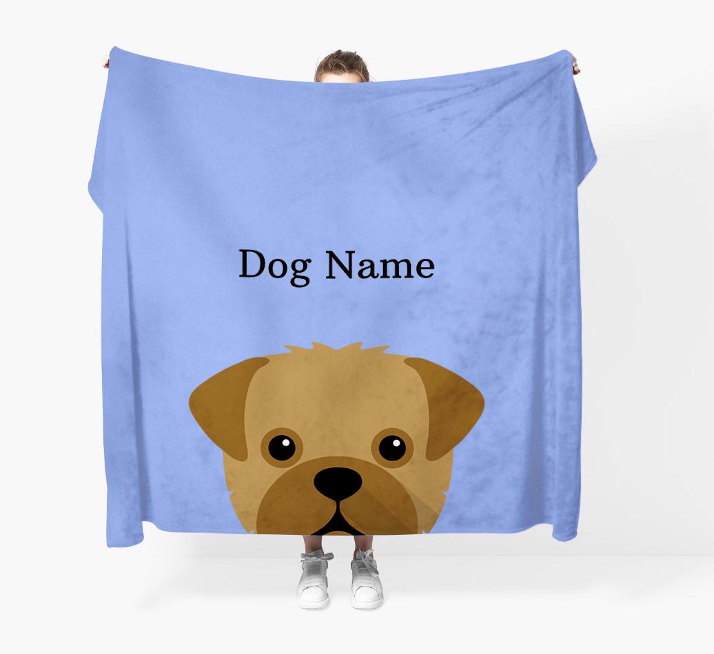 'Peeking Icon' - Personalized {breedFullName} Blanket