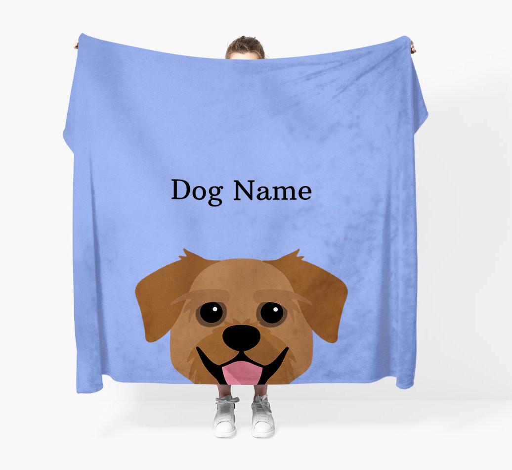 'Peeking Icon' - Personalized {breedFullName} Blanket