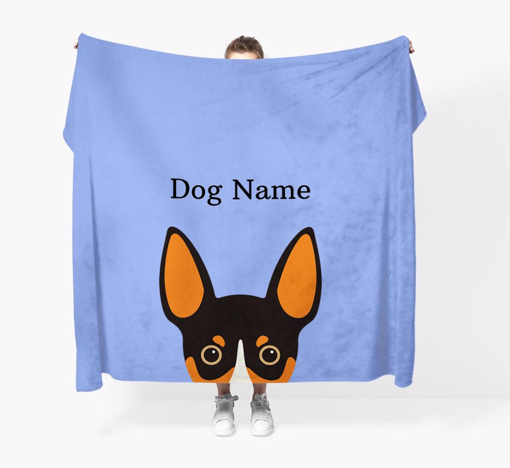 'Peeking Icon' - Personalized {breedFullName} Blanket