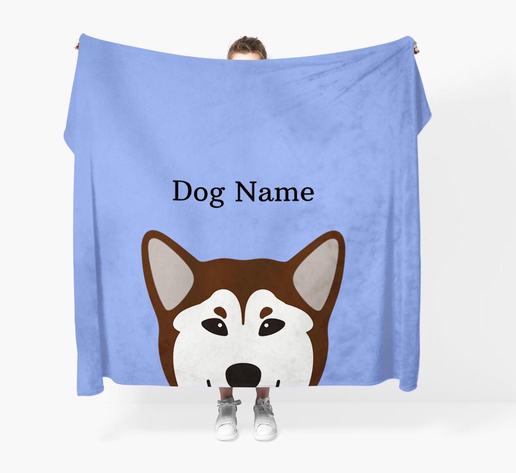 'Peeking Icon' - Personalized {breedFullName} Blanket